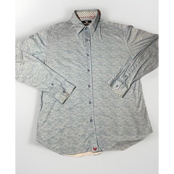 Butter Cloth Button Down XL Sky Blue Button Up Dress Shirt Baby Blue‎ Cotton - Picture 1 of 12